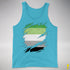 Aromantic Pride Flag Ripped Reveal Premium Tank Top - Aqua Triblend